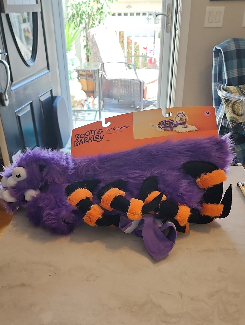 Size M Boots & Barkley Purple and Orange Monster Pet Costume